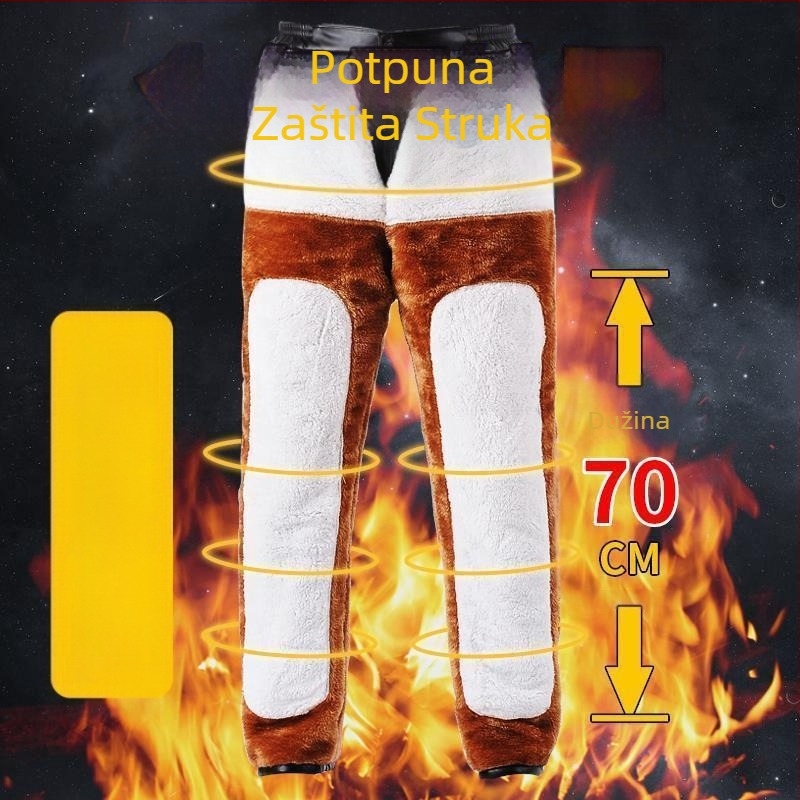 Muške PU kožne hlače s flis podstavom, ravni kroj, visoki struk, zimsko debeli, retro stil