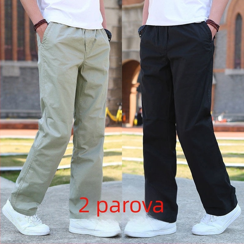 Muške hlače ravnog kroja, poliester tkanina, flis podstava, pogodne za sve sezone