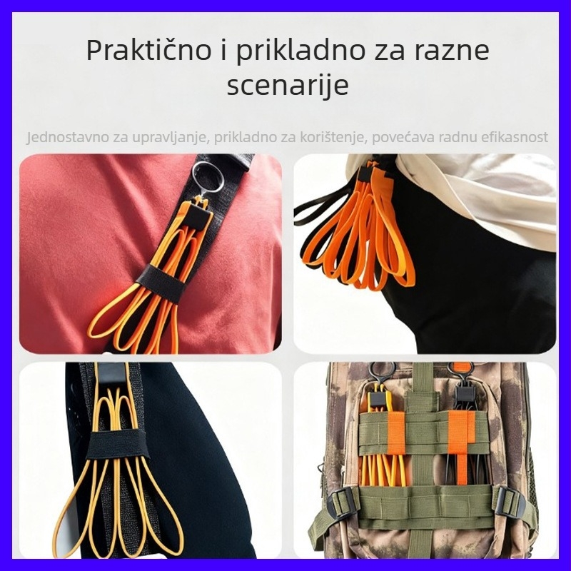 PA66 najlon taktički ograničavajući pojas s dvostrukom kopčom i dvostrano sklopivim krajem, debljina 1.66 mm