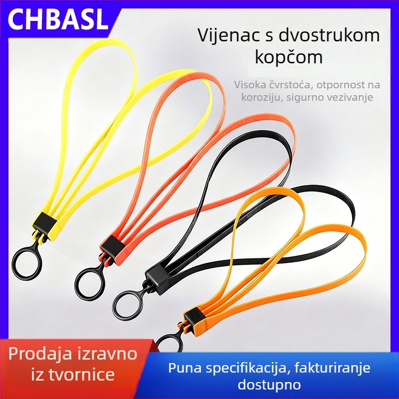 PA66 najlon taktički ograničavajući pojas s dvostrukom kopčom i dvostrano sklopivim krajem, debljina 1.66 mm