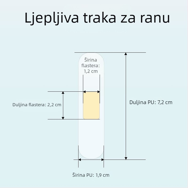 Elastični tkanina kružni vodootporni zavoj, kutija od 100 komada, jednokratna uporaba, za uzimanje krvi i zaštitu stopala