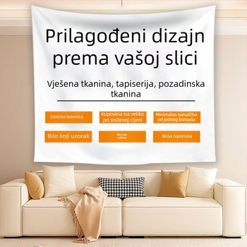 Halloween atmosfera dekorativni goblen pozadina, 100% poliester, nordijski stil, digitalni termalni prijenos, pravokutni oblik, uzorak: crtići/anime