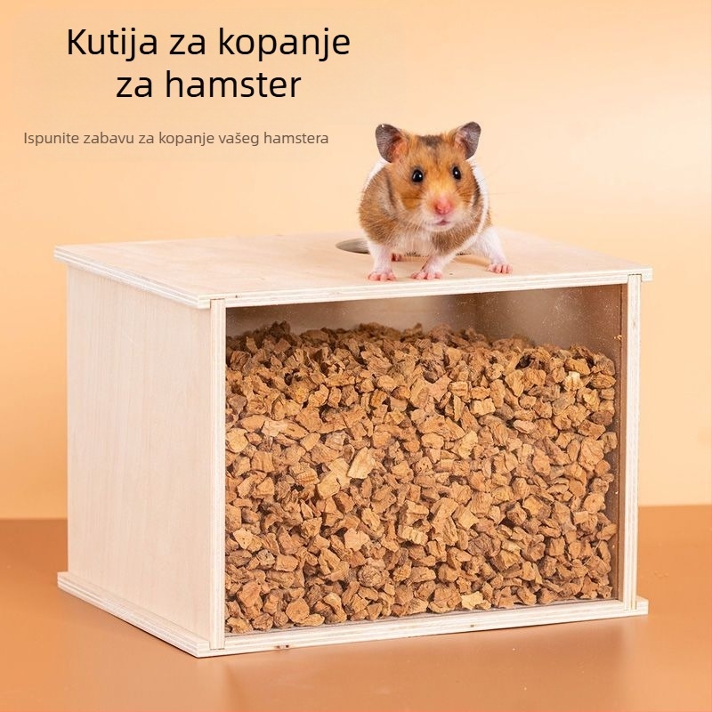 Drevesita kutija za kopanje i sklonište za hrčka — DIY set za ukrašavanje, marka Cute love new
