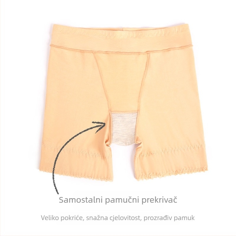 Ženske sigurnosne šorcice – protiv prozirnosti, niska linija, jednobojne pamučne šortse s viskoznom podstavom (90% pamuk)