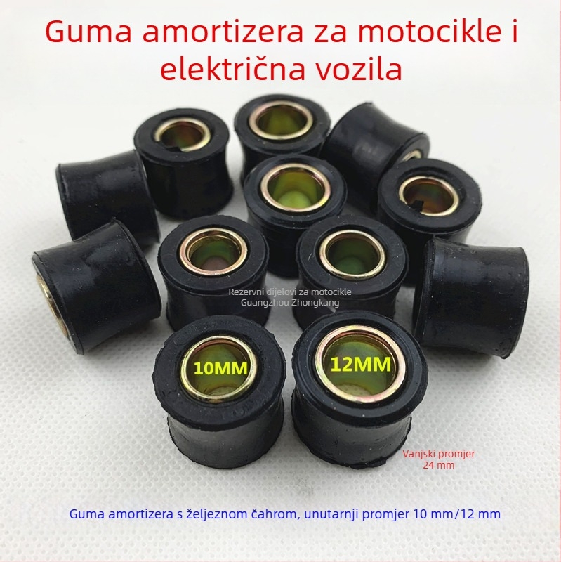 Stražnji gumeni kućište amortizera sa bufernim prstenom i fiksnim prstenom za motocikle, električna vozila i mopede