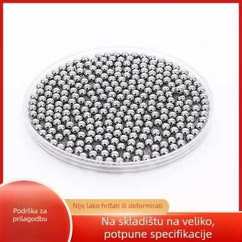 Kugla od ugljičnog čelika s oglednom poliranom površinom; čvrsta kugla; elektroplatinirani premaz; namijenjeno industrijskim hardverskim komponentama i strojevima.