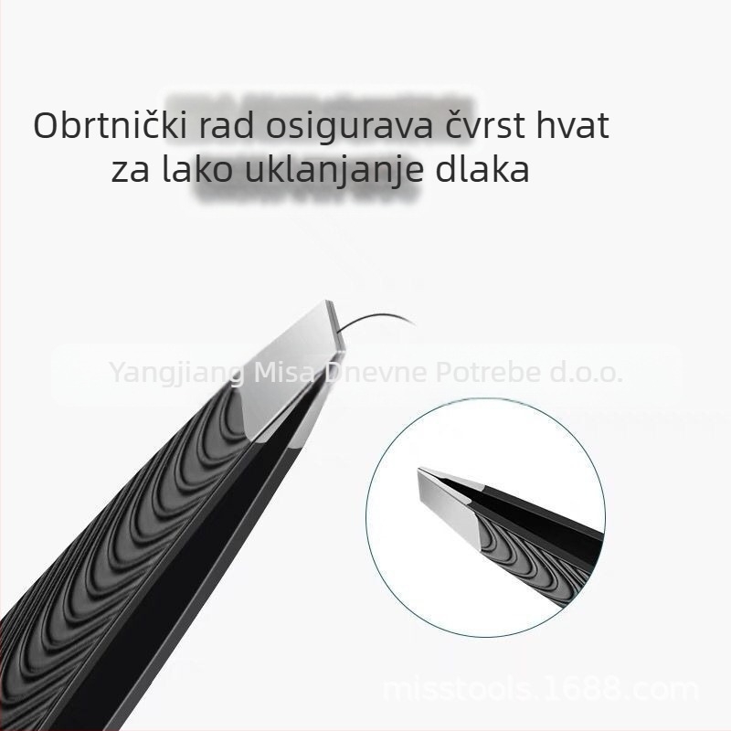 Clip za obrve s valovitim uzorkom i mini pincetama, nehrđajući čelik, alat za oblikovanje obrva