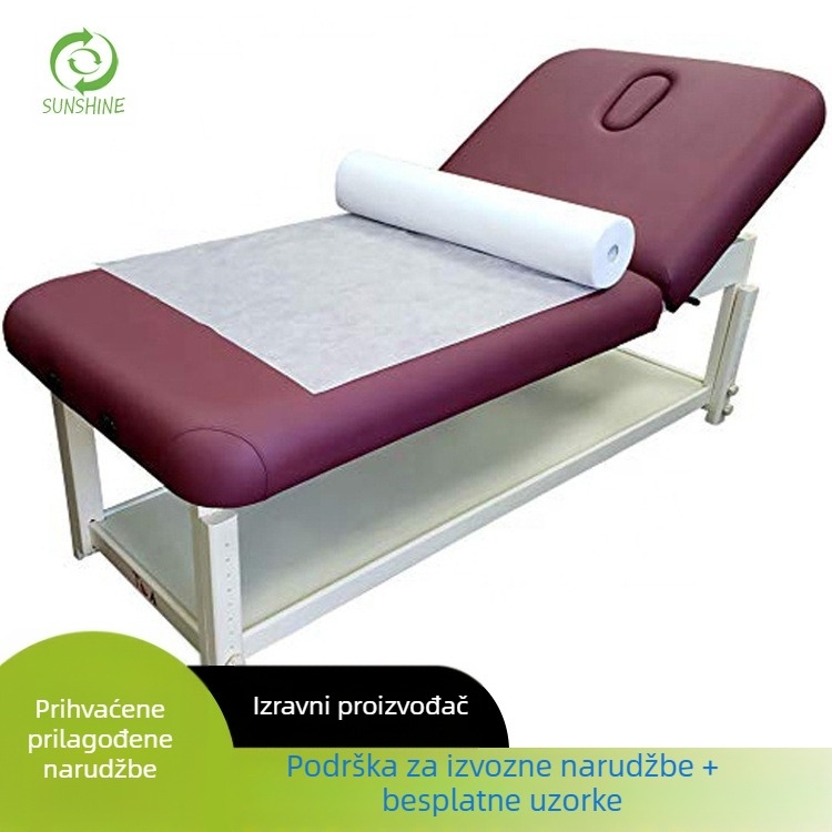 Jednokratna netkana posteljina za krevet, 100% PP, 30 g/m², metoda proizvodnje: spinning, za SPA salone