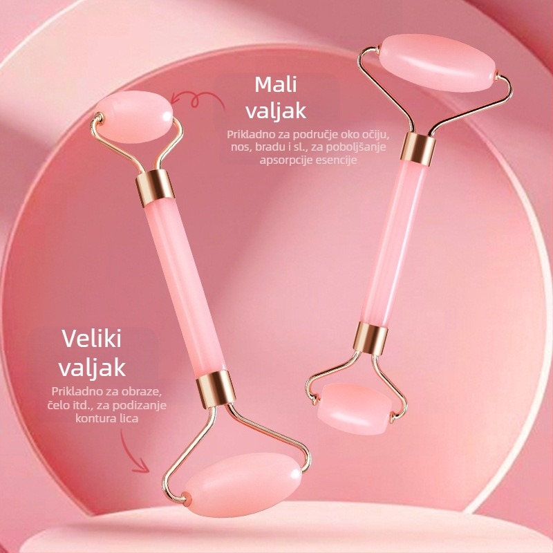 Set ploče za lice od kristala u obliku srca, s dvostrukom glavom masažera, ručni