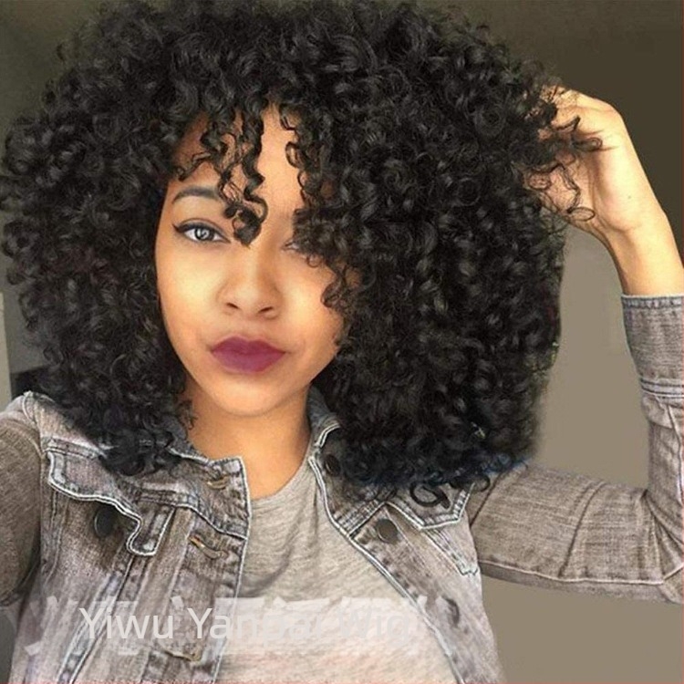 Perika kratkih kovrčavih vlasi egzotičnog stila, vlakno otporno na visoke temperature, realističan izgled, za žene; nije za bojanje