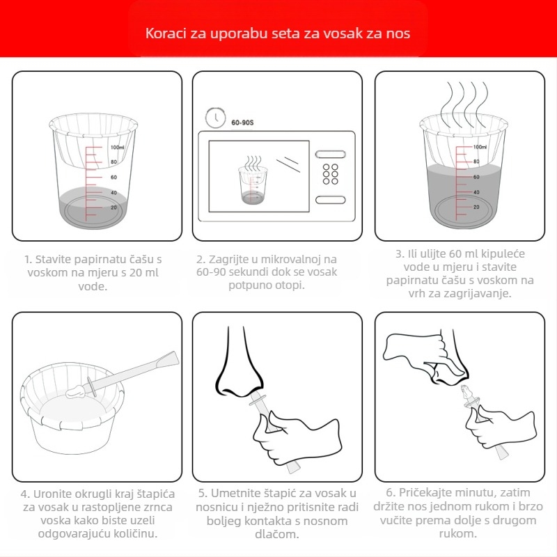 LIDDY Set voska za nos – Uklanjanje dlačica iz nosa, 150 g