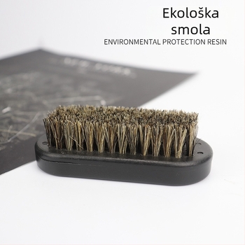 Četka za bradu, prijenosna s plastičnom drškom, 1 kom., materijal: štetina – smola + štetine, duljina štetina 3 cm