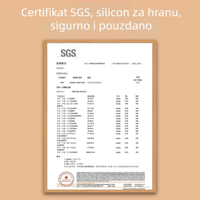 Slika Silikon za hranu — ravna cijev, biološki razgradivo