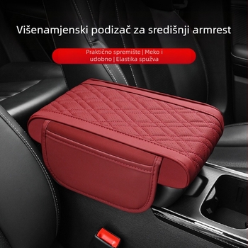 Kožni naslon za ruku automobila – povišena visina srednje konzole s višestrukim džepovima, marka Luda, kompatibilno s općim modelima
