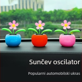 Plastični unutrašnji ukras automobila za središnju konzolu, motiv suncokreta, jednostavan stil, marka 1