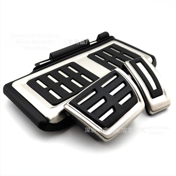 Set pedala gasa i kočnice od nehrđajućeg čelika za Volkswagen Golf 7 / Q3 (2015–2022) s protukliznom površinom