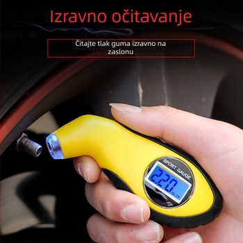 Elektronički digitalni mjerač tlaka u gumama, bežični mjerač za automobil, LED prikaz, kućište od tehničkog plastika