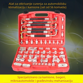 POKKA set alata za testiranje curenja automatske klime - 56 komada, za automobile, građevinske strojeve i kamione