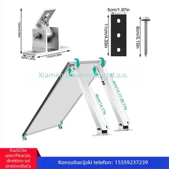 Chuanpu držač fotonaponskih panela od aluminijske legure s prilagodljivim prednjim i stražnjim nožicama