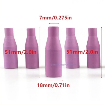 Keramička mlaznica za MIG/MAG zavarivački pištolj - set od 3 komada, MB14AK/MB15AK kompatibilno, Ø18 mm, branda Ridi