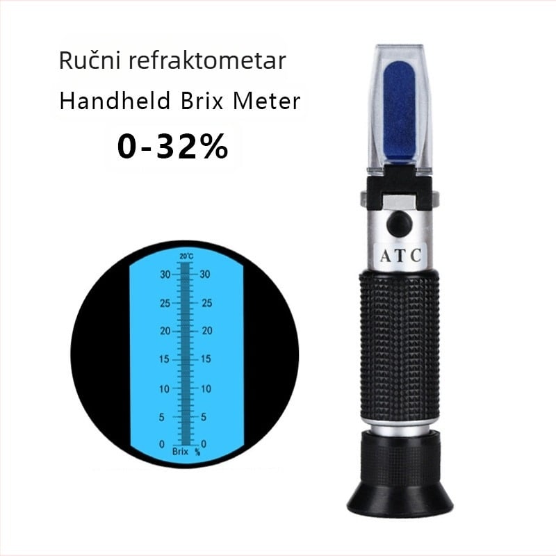 TDJ-032 Prism refraktometar, raspon 0-32, mreža 0,2, težina 250 g, za mjerenje sadržaja šećera u medu i napitcima