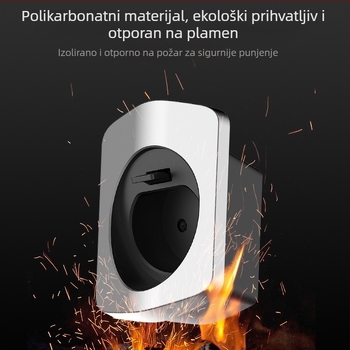 Držač za pištolj za EV punjač prema europskom standardu, zidni nosač utičnice, dodatak za punjač 7 kW s jednim pištolom, PC inženjerske plastike
