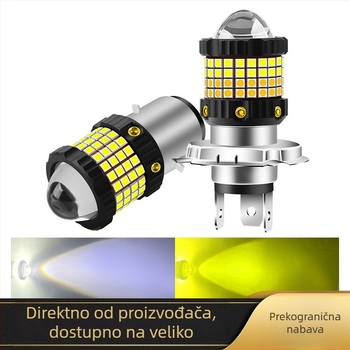 LED svjetla za automobile i motocikle, dvobojna bijelo-žuta, modeli H4/H6/BA20D12-80V, visoka svjetlost