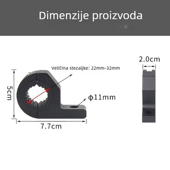Držač spotlighta za motocikl s zaštitnim branikom i nosačem za okruglu cijev LED svjetla