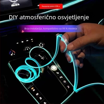 LED vlaknasto-opticko ambijentalno svjetlo za automobil – hladno svjetlo, 500 lm, 12V, IP67