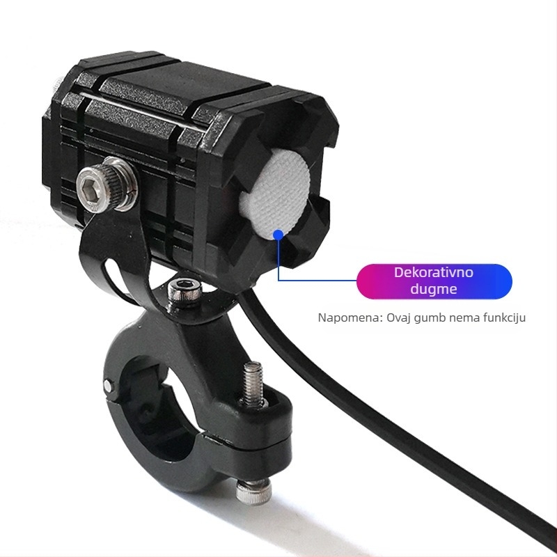 Motocikl LED reflektor s Demon Eye, 12V, 10W, 8000 lm, IP67, aluminijsko kućište