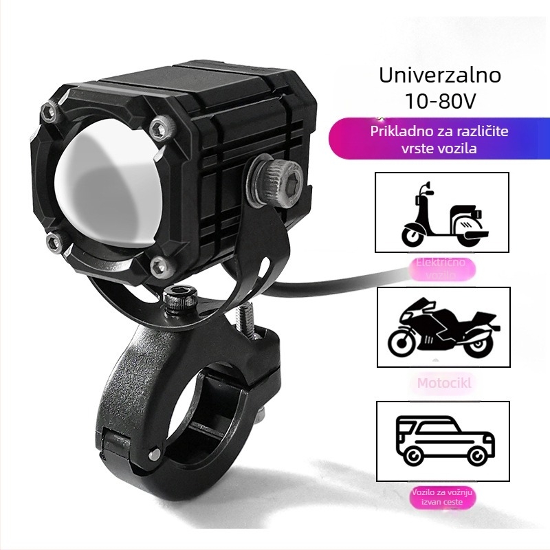 Motocikl LED reflektor s Demon Eye, 12V, 10W, 8000 lm, IP67, aluminijsko kućište