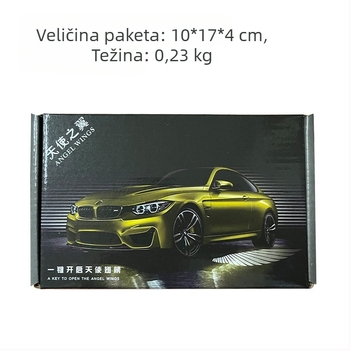 Svjetlo s anđelovim krilima za automobile — unutarnje ambijentalno osvjetljenje, svjetla na vratima, podno osvjetljenje, osvjetljenje retrovizora, univerzalna kompatibilnost, napredna tehnologija