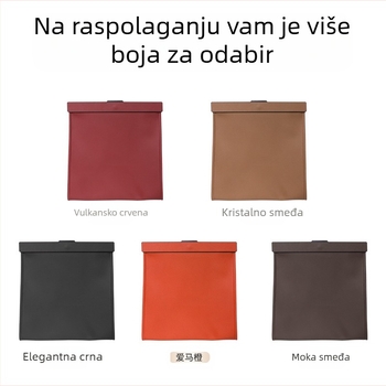 Kožna magnetska vrećica za otpad u automobilu, visi s stražnje stranice naslona sjedala, za čišćenje i organizaciju interijera