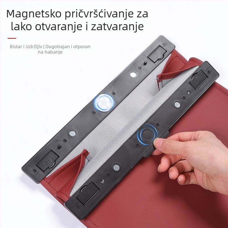Kožna magnetska vrećica za otpad u automobilu, visi s stražnje stranice naslona sjedala, za čišćenje i organizaciju interijera