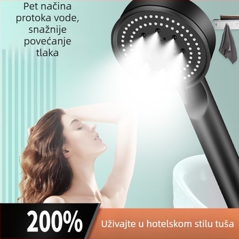 Set tuša s pet brzina, visokim tlakom, ABS, Jiashidi