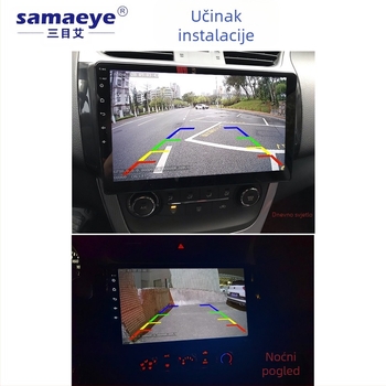 Kamera za stražnji pogled u okviru registarske pločice — 800x480, CVBS CCD, 12V, 60° kut, IP68