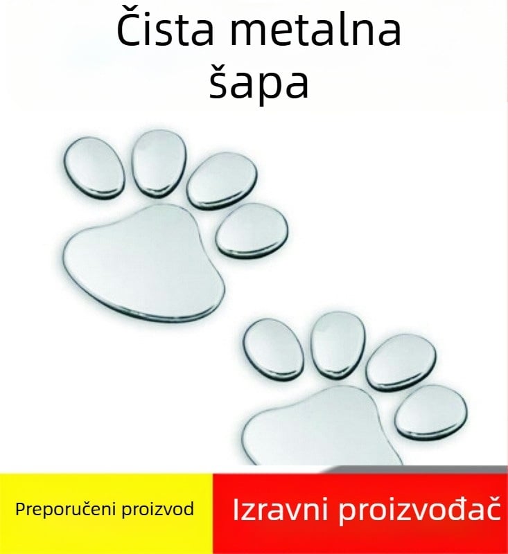 Naljepnica za karoseriju automobila, cinkov spoj, otisak šape, jaka adhezija, stil R426