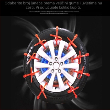 Protisklizni lanac za automobil, univerzalni model, Grain wave marka, model: Anti-slip chain, nije pogodan za velike kamione