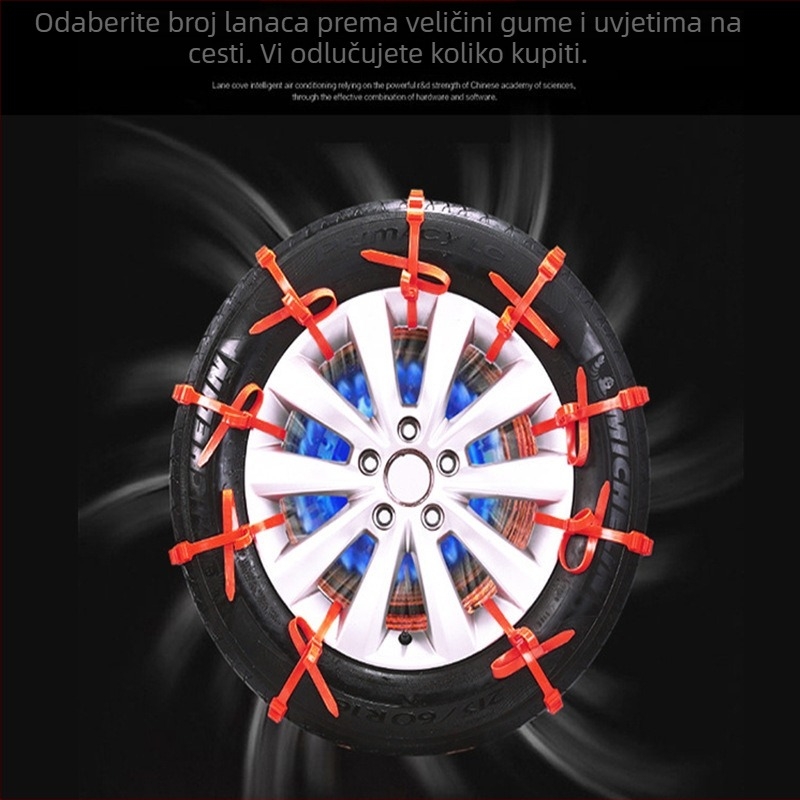 Protisklizni lanac za automobil, univerzalni model, Grain wave marka, model: Anti-slip chain, nije pogodan za velike kamione