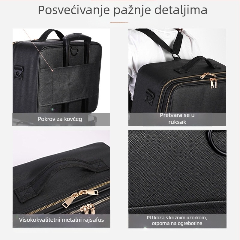Prijenosna kozmetička torba velikog kapaciteta za profesionalne make-up umjetnike, višestruko skladište za šminku, alate za nokte i tetovaže uz zatvarač, PU materijal, težina 2 kg, proširivi sloj