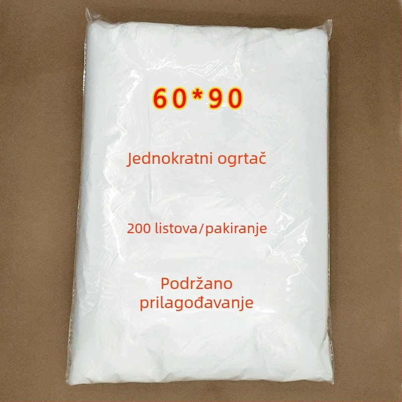 Jednokratna plastična kapa za frizerske usluge, 60×90 cm