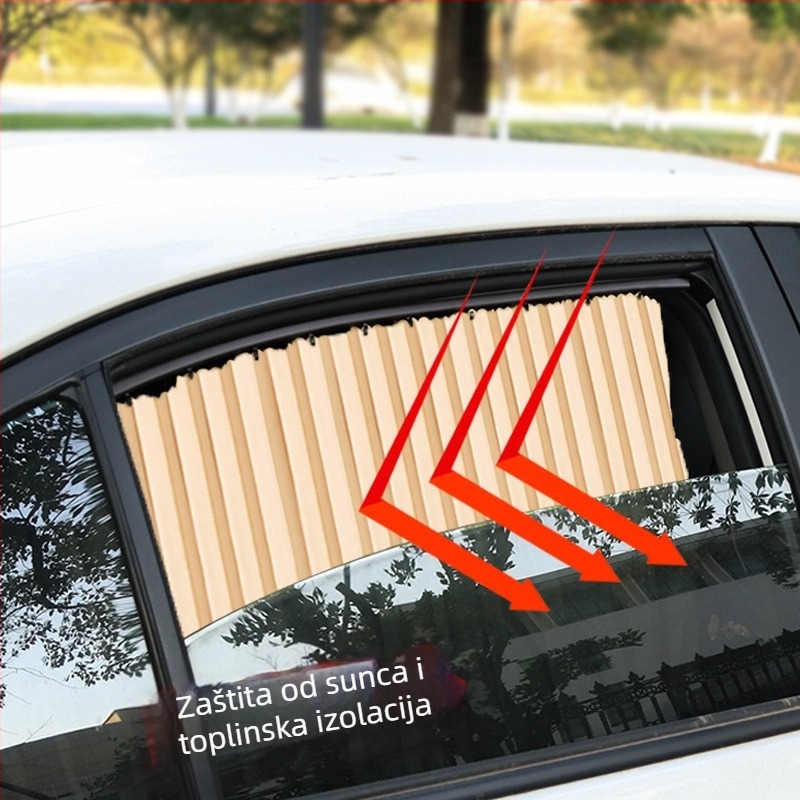 Auto sjenilo za sunce, rolo sjenilo, platno, gusto neproziran tip, opća primjena