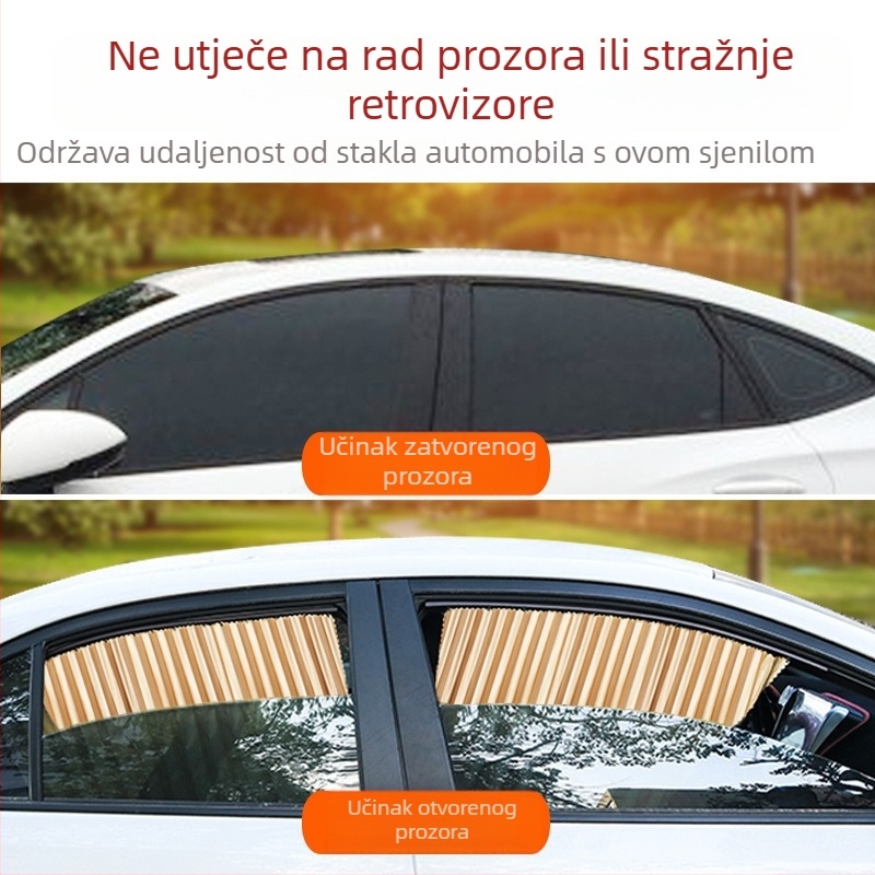 Auto sjenilo za sunce, rolo sjenilo, platno, gusto neproziran tip, opća primjena