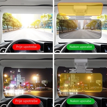Auto vizir za sunce protiv zasljepljivanja, dnevno-noćna upotreba, dvostruka funkcionalnost protiv visokih svjetala (Materijal: akril; Ugradnja: kartica-ugrađivanje; Stil: nordijski; Uzorak: gradijent; Odgovarajući dijelove: prednji dio)