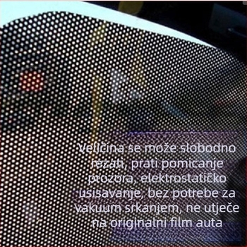 Automobilski elektrostatijski sjenilo film za prozore – PVC, ljepilo za montažu, tisak loga, težina 0,08 kg