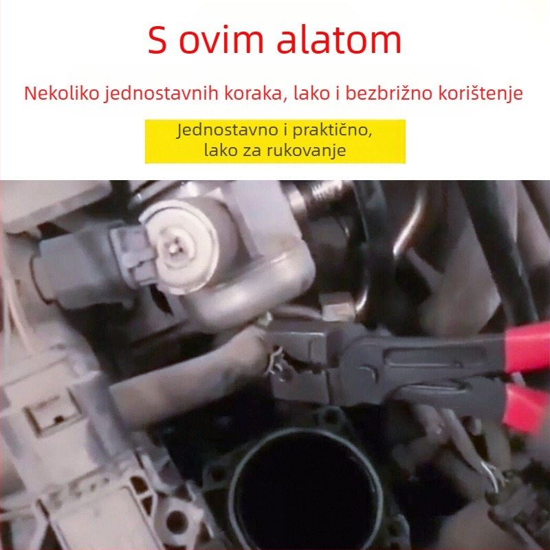 Automobilske kliješta za cijevi i sponu vode — krom-vanadijska čelik, 1 kom., alat za popravak automobila, kliješte tigrovog tipa za uklanjanje cijevi klima uređaja