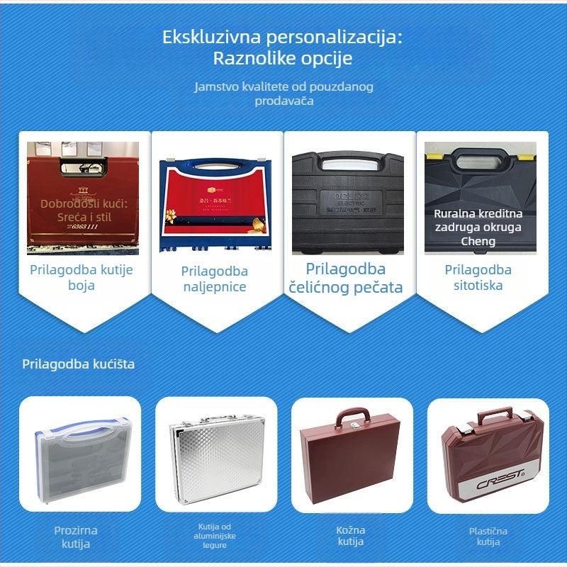Prilagodljivi set kutije alata – Model 208013, karbonska čelika, OEM/ODM s logotipom, za kućnu upotrebu