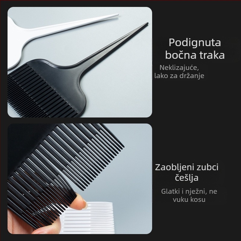 Češalj za naglašavanje pramenova s oštrim vrhom — profesionalni alati za bojanje kose, salon