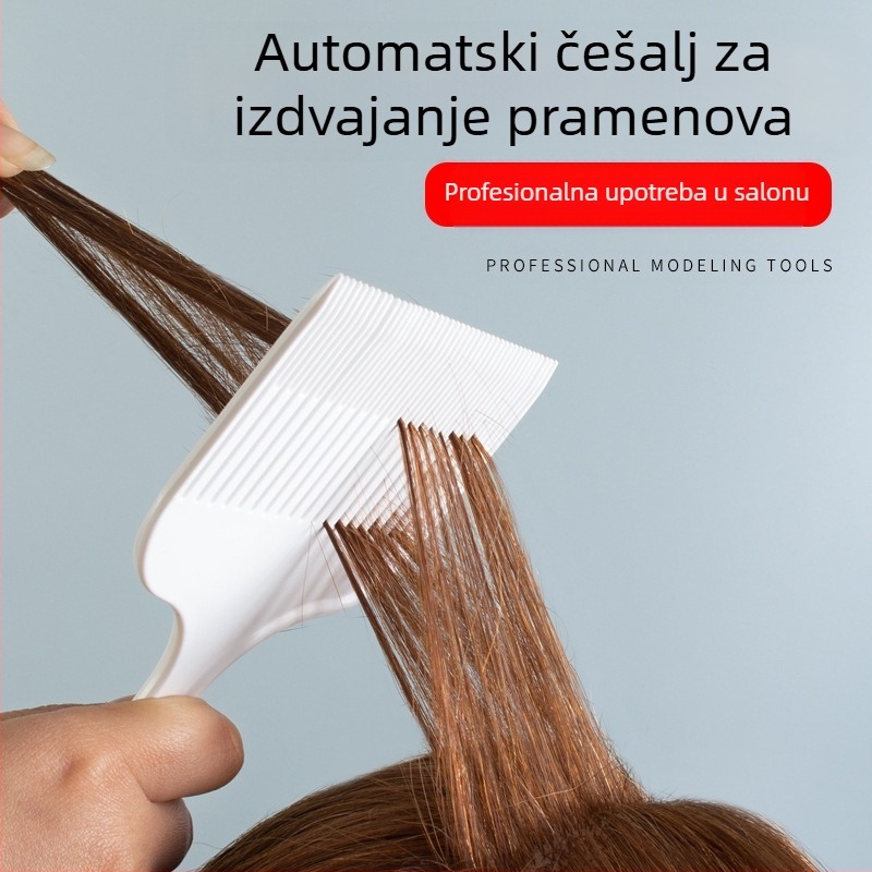 Češalj za naglašavanje pramenova s oštrim vrhom — profesionalni alati za bojanje kose, salon