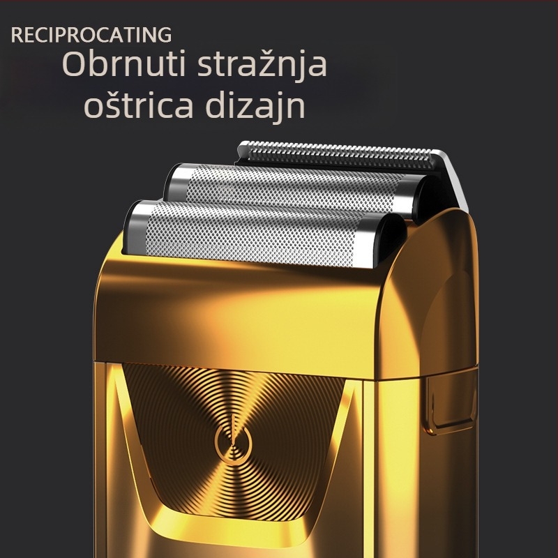 Električna brijača i aparat za šišanje kose, USB napajanje, ugrađena baterija 500–800 mAh, oštrice od nehrđajućeg čelika, odvojiva i periva glava
